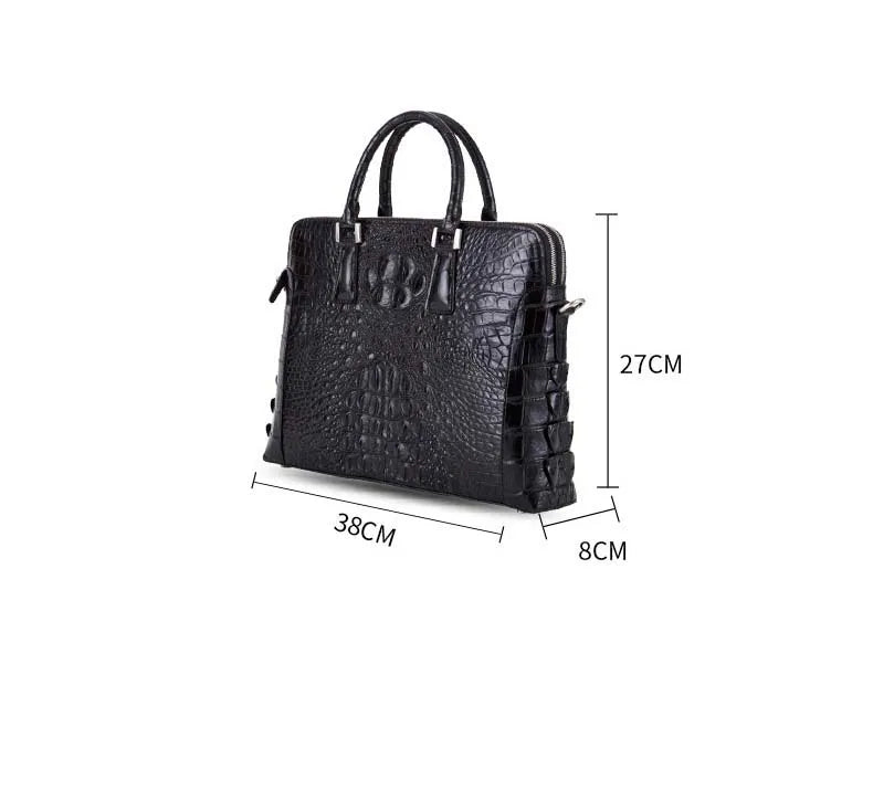 Crocodile Men Business Handbag Briefcase Laptop Bag Large Capacity