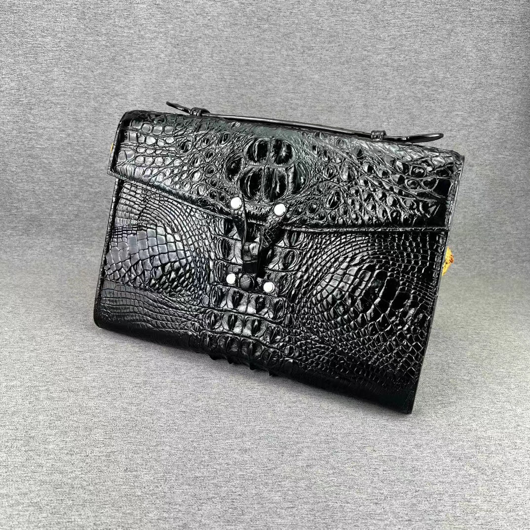 Alligator Backbone Briefcase Classic Look