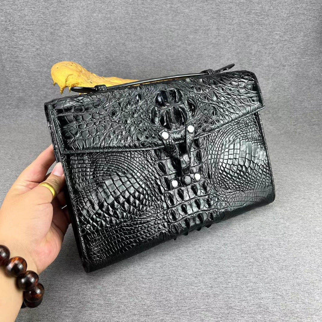 Alligator Backbone Briefcase Classic Look