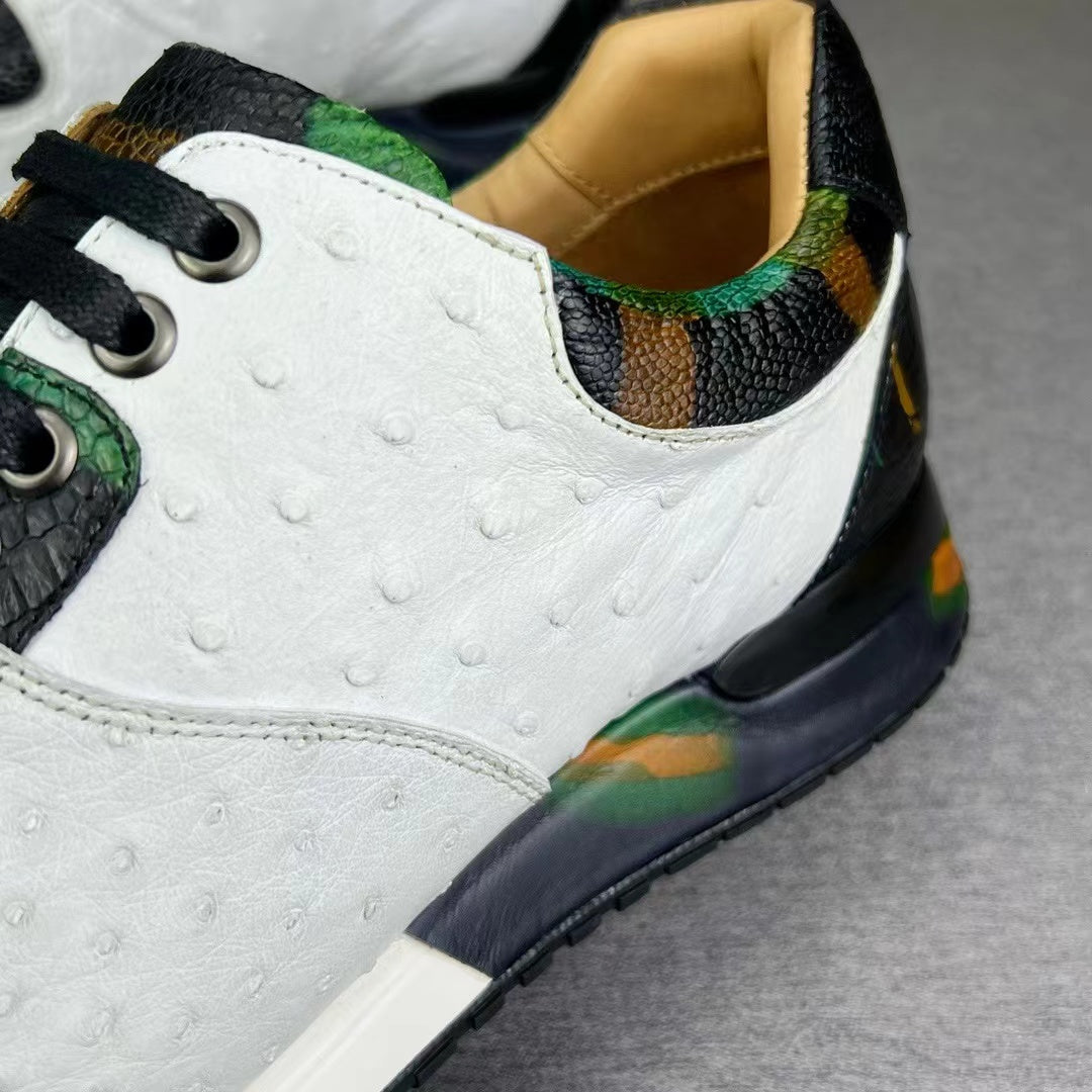 Alligator & Ostrich Colorful Sneaker