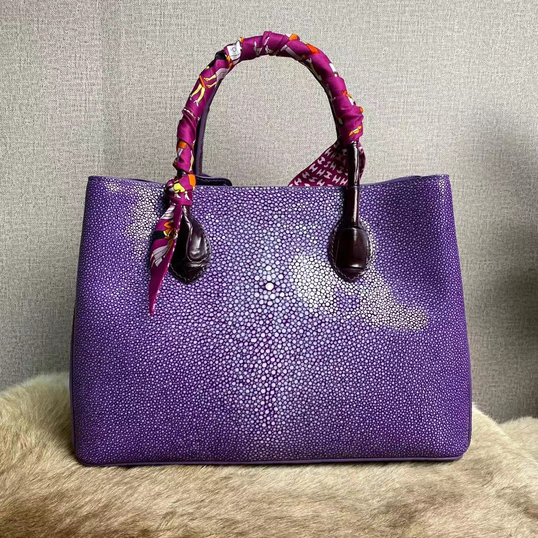Classic Elegant Pearl Fish Large Handbag