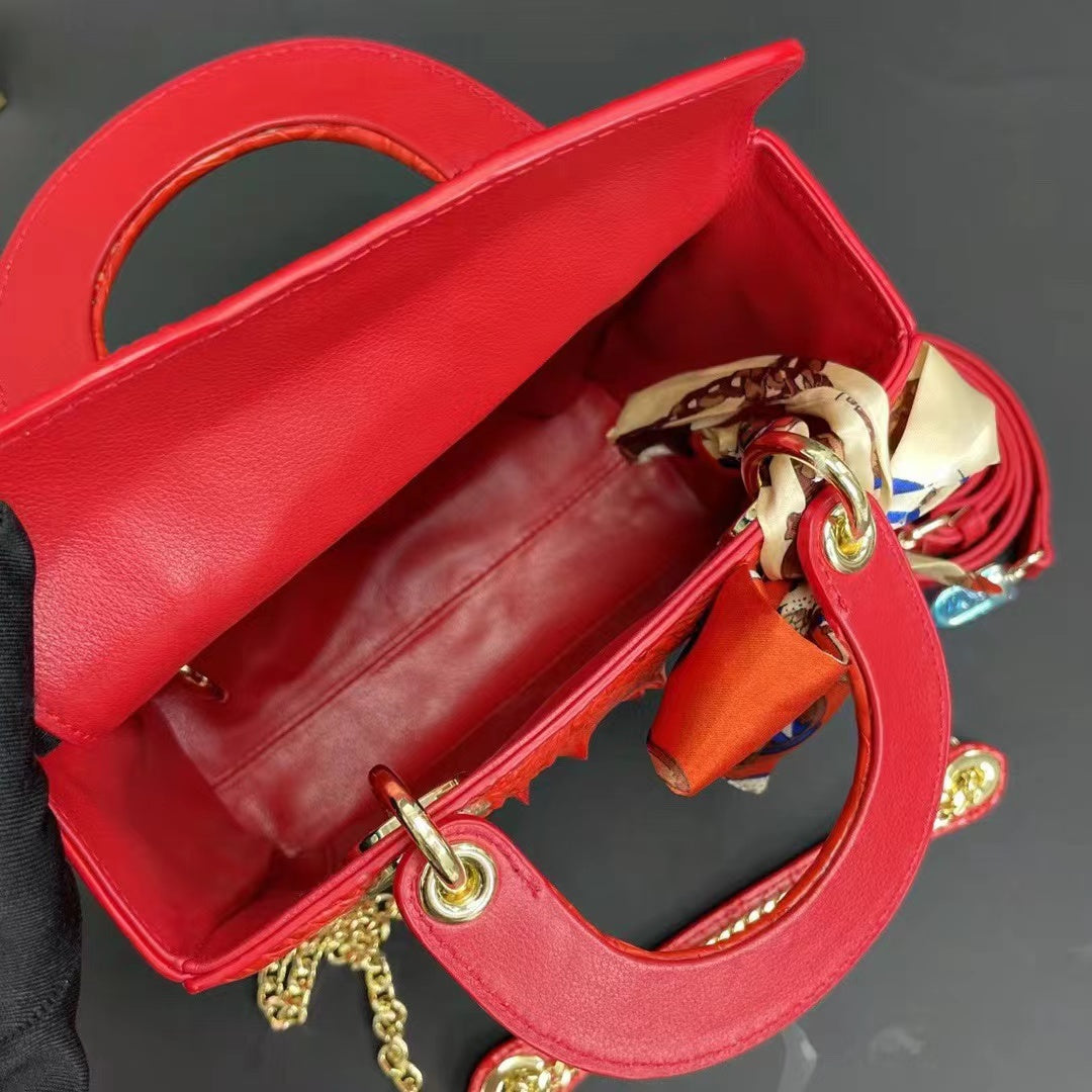 Crocodile Leather Stylish Handbag Shoulder Bag