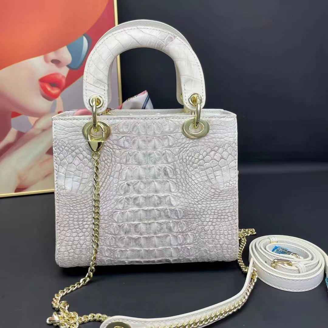 Crocodile Leather Stylish Handbag Shoulder Bag