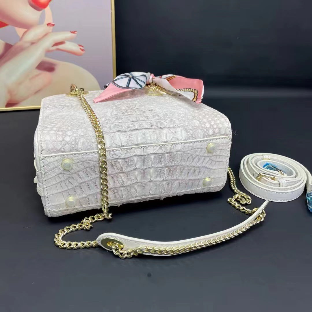 Crocodile Leather Stylish Handbag Shoulder Bag