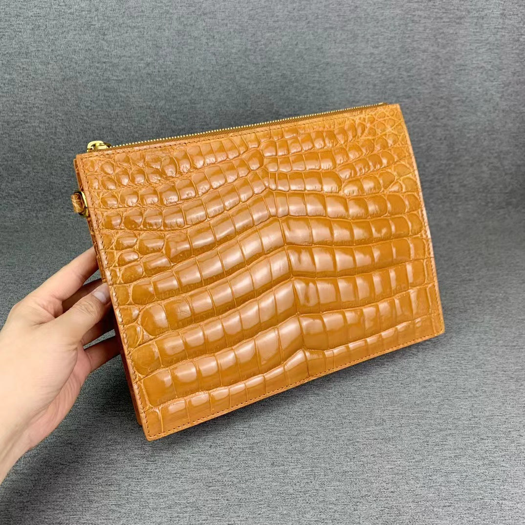 Nile Alligator Belly Luxury Rare Envelope Bag