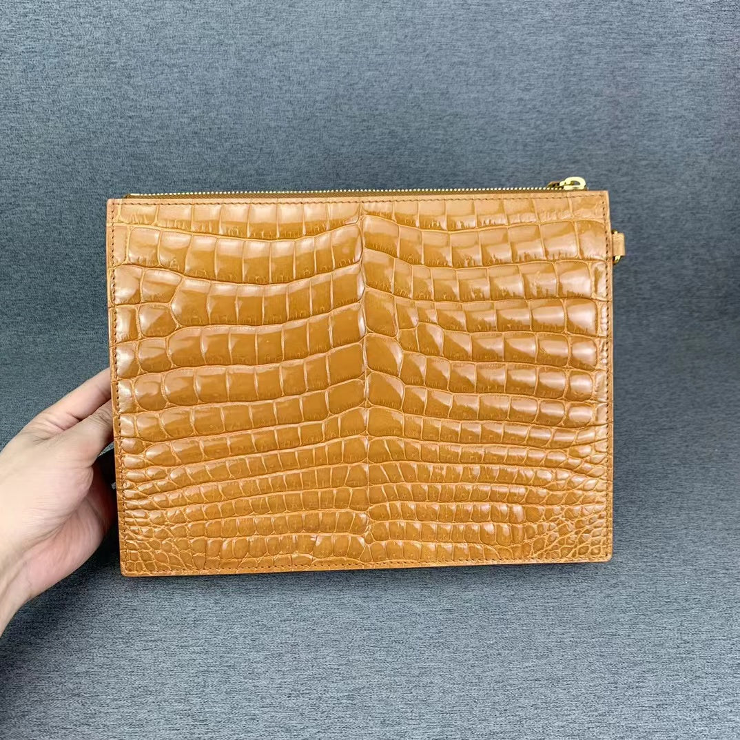 Nile Alligator Belly Luxury Rare Envelope Bag