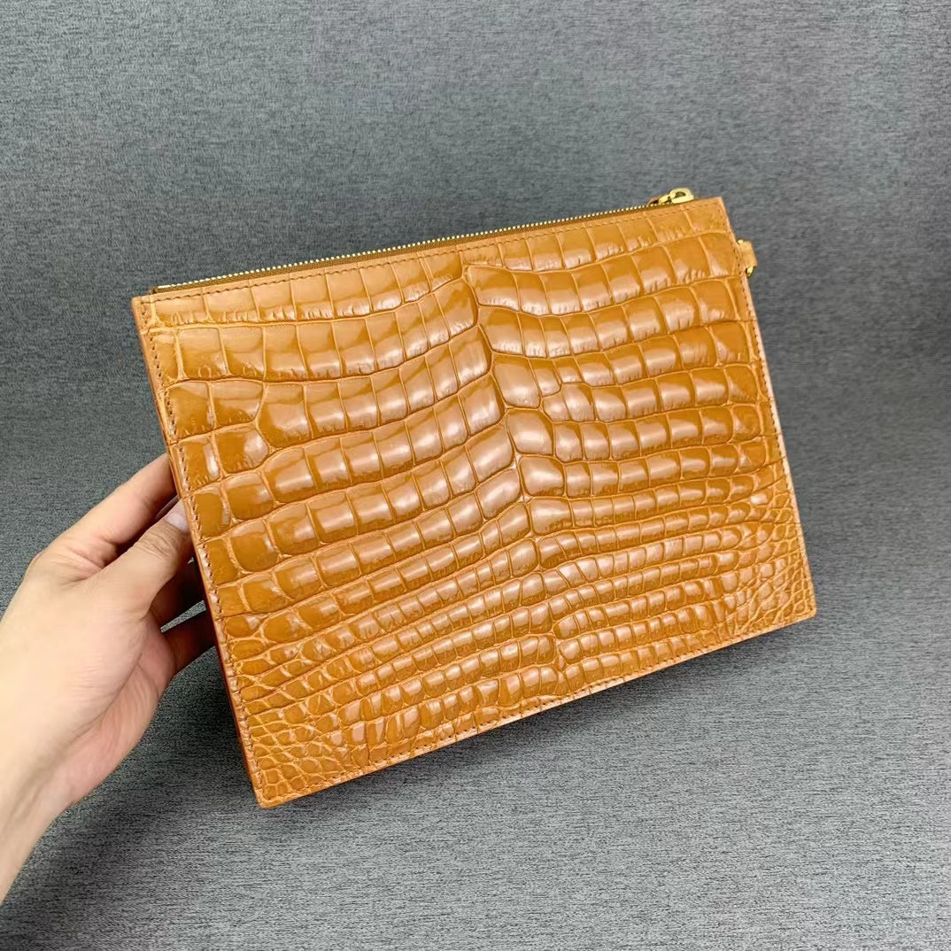 Nile Alligator Belly Luxury Rare Envelope Bag