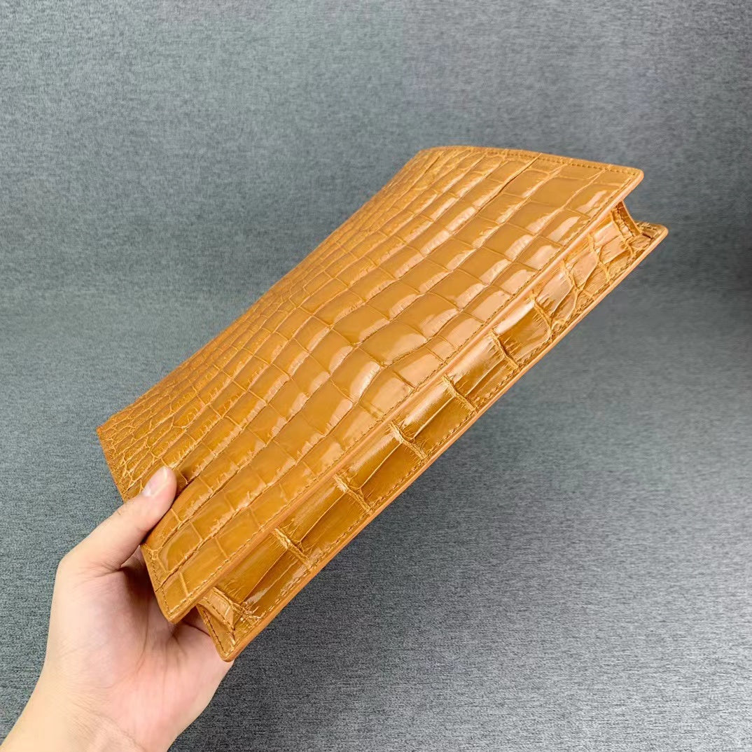 Nile Alligator Belly Luxury Rare Envelope Bag