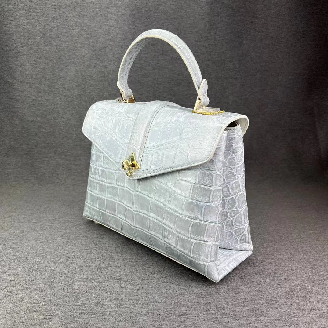 Alligator Belly Luxury Elegant Handbag