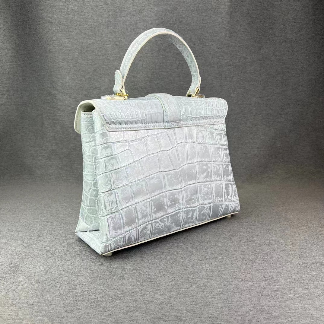 Alligator Belly Luxury Elegant Handbag