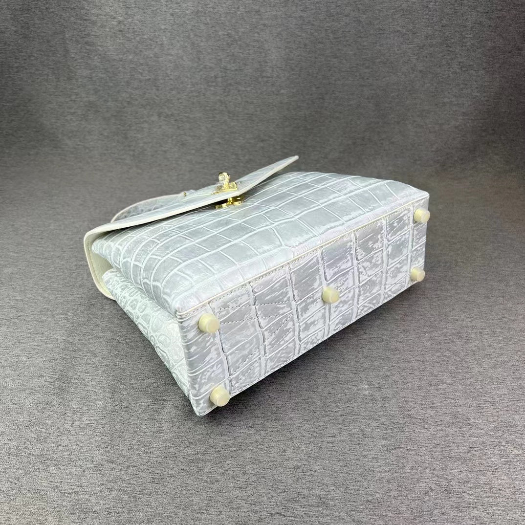 Alligator Belly Luxury Elegant Handbag