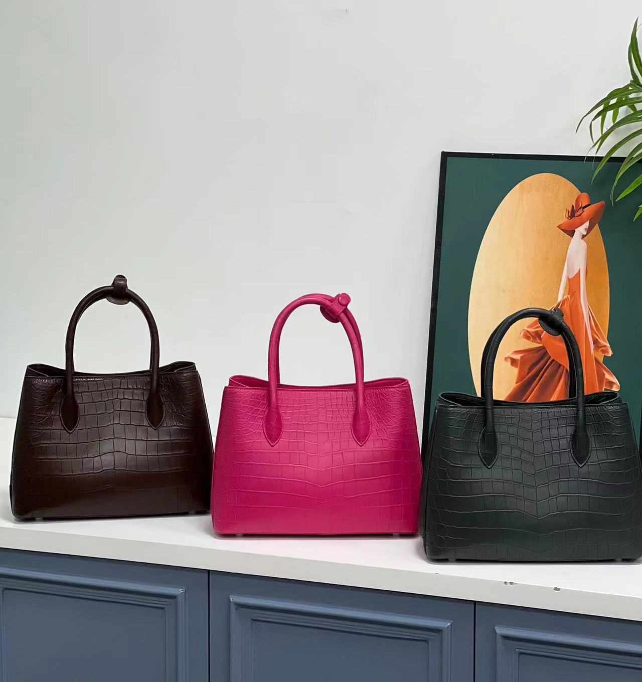 Nile Alligator Belly Elegant Luxury Handbag