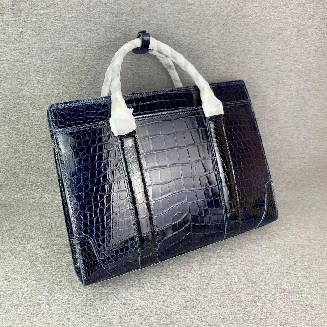 Nile Alligator Belly Luxury Briefcase
