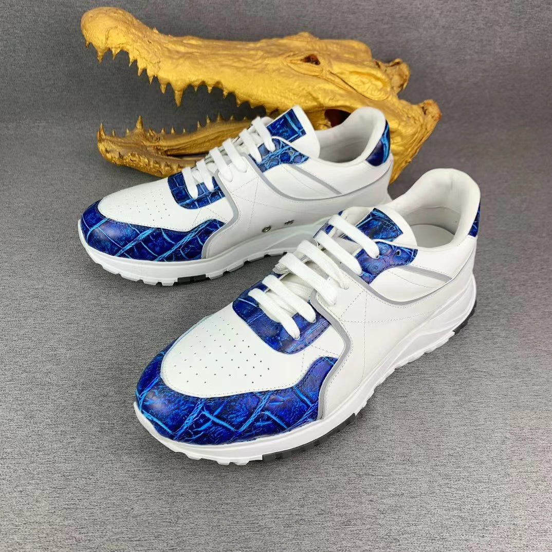 Nile Alligator & Imported Cow Skin Classic Two Tones Shoes