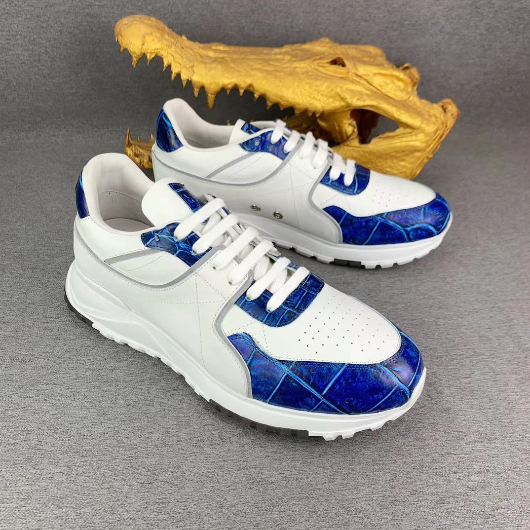 Nile Alligator & Imported Cow Skin Classic Two Tones Shoes