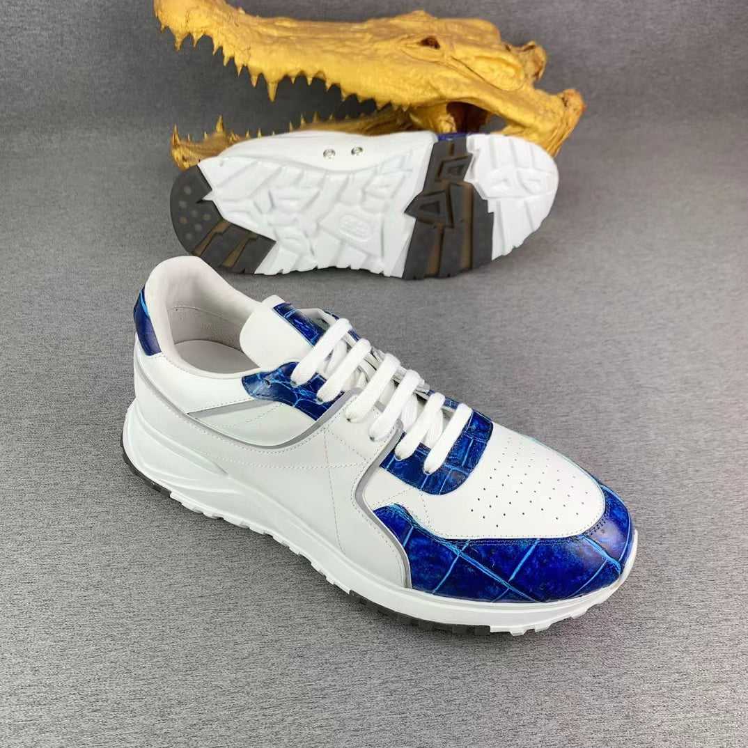 Nile Alligator & Imported Cow Skin Classic Two Tones Shoes