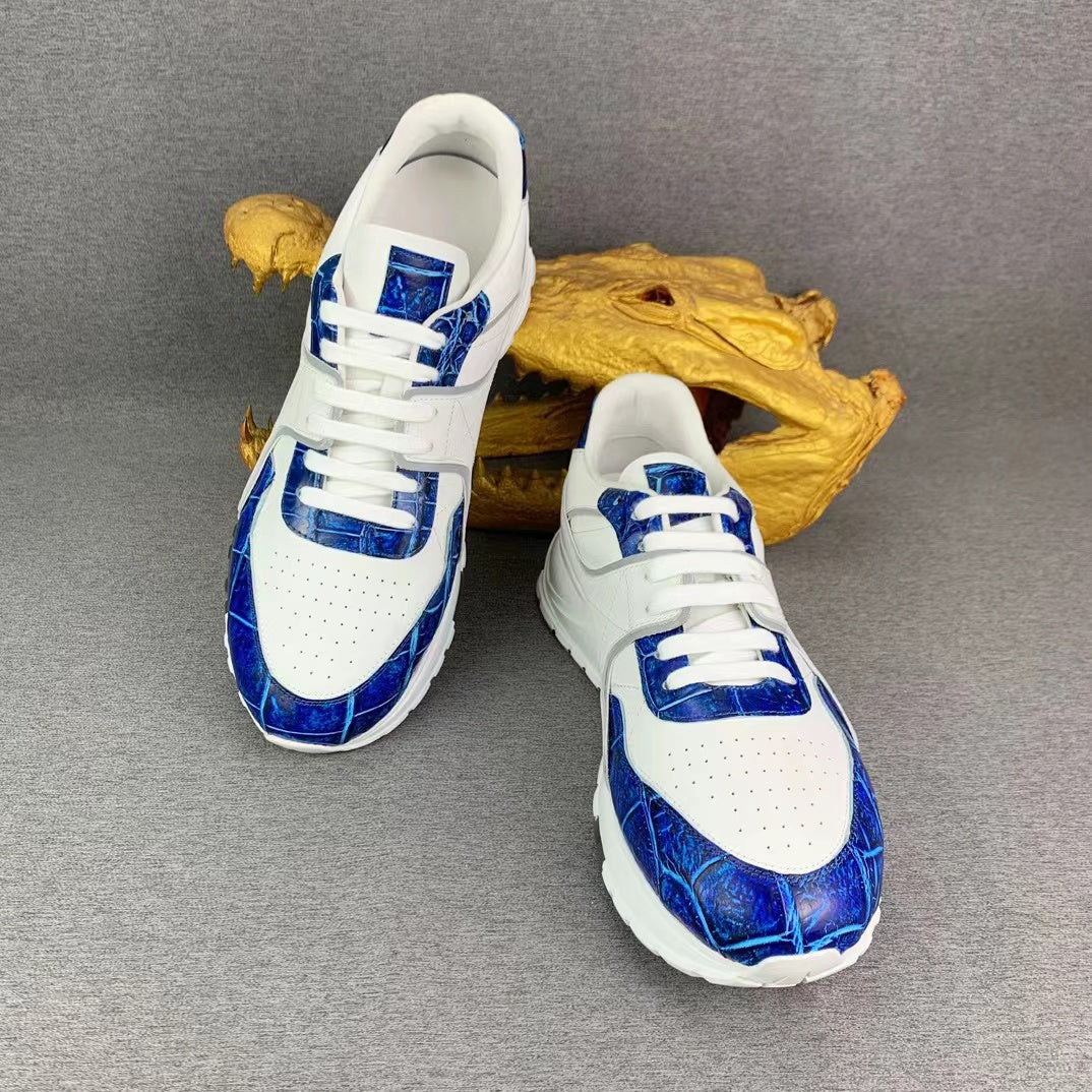 Nile Alligator & Imported Cow Skin Classic Two Tones Shoes
