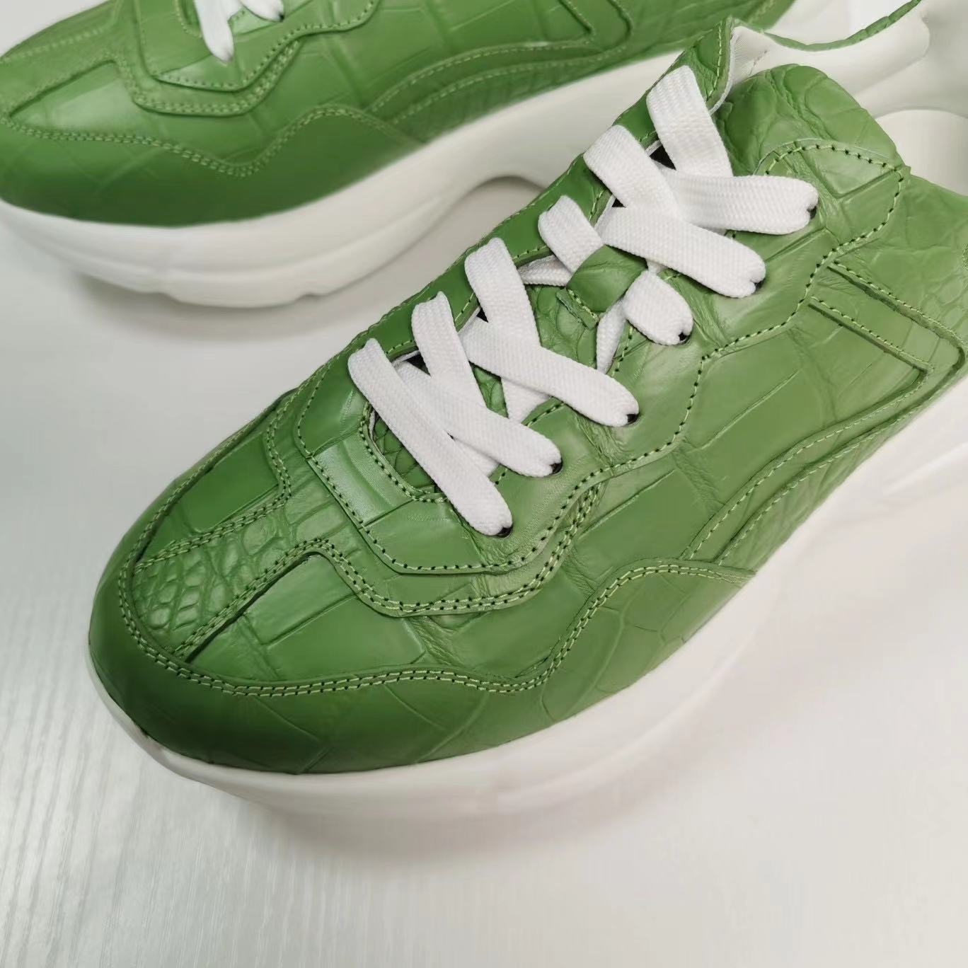 Alligator Leather Classic Comfy Sneakers