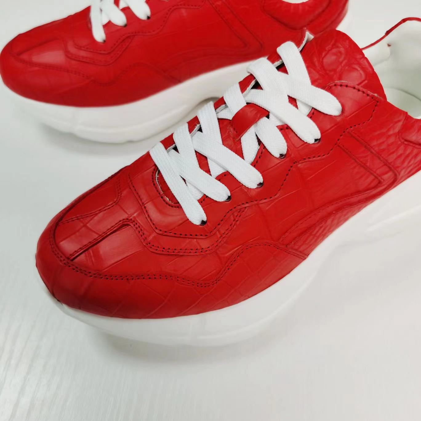 Alligator Leather Classic Comfy Sneakers