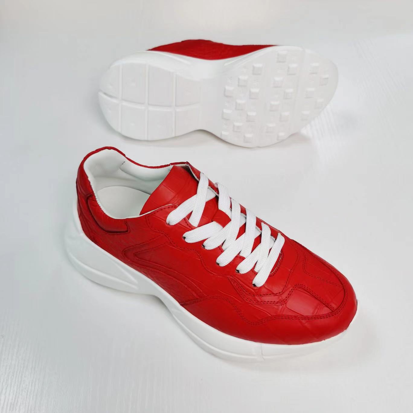 Alligator Leather Classic Comfy Sneakers