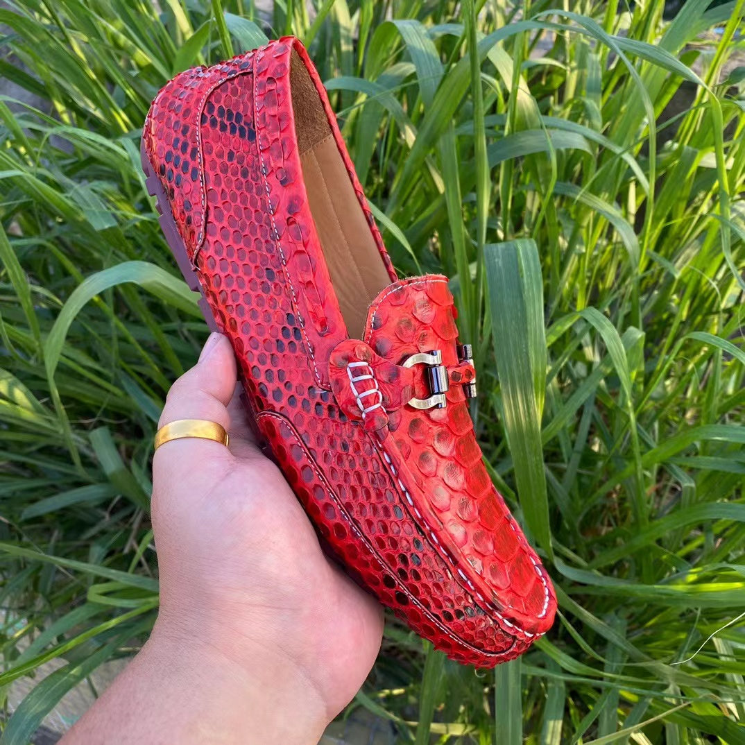 Python Leather Stylish Classic Tassel Loafer