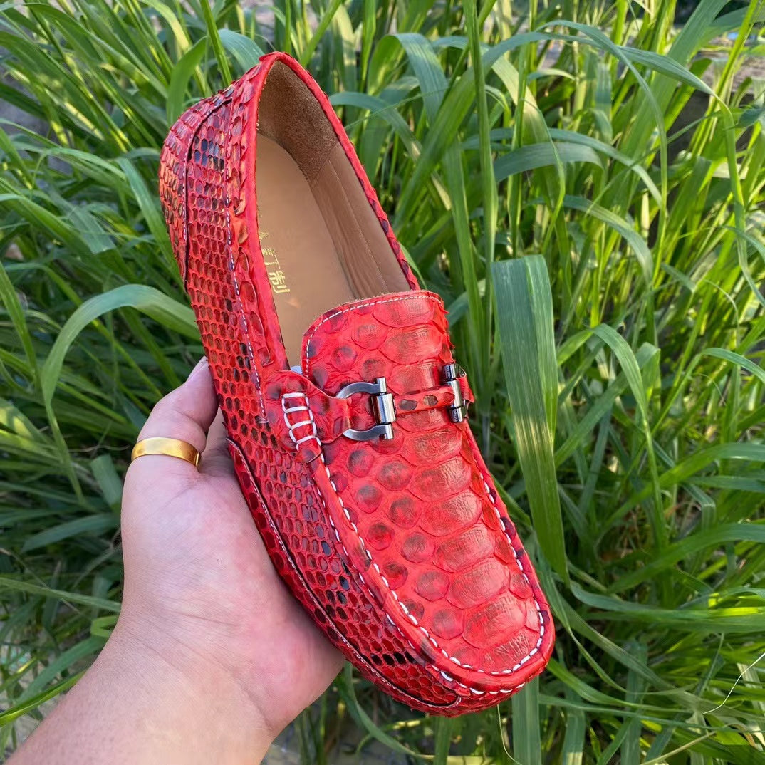 Python Leather Stylish Classic Tassel Loafer