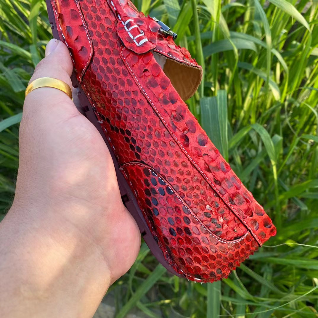 Python Leather Stylish Classic Tassel Loafer