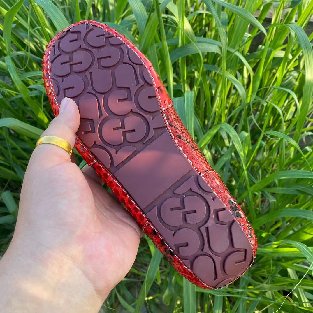 Python Leather Stylish Classic Tassel Loafer