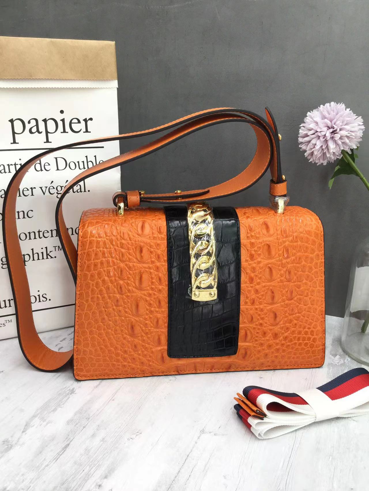 Alligator Back Bone Stylish Shoulder Bag (8 Colors)