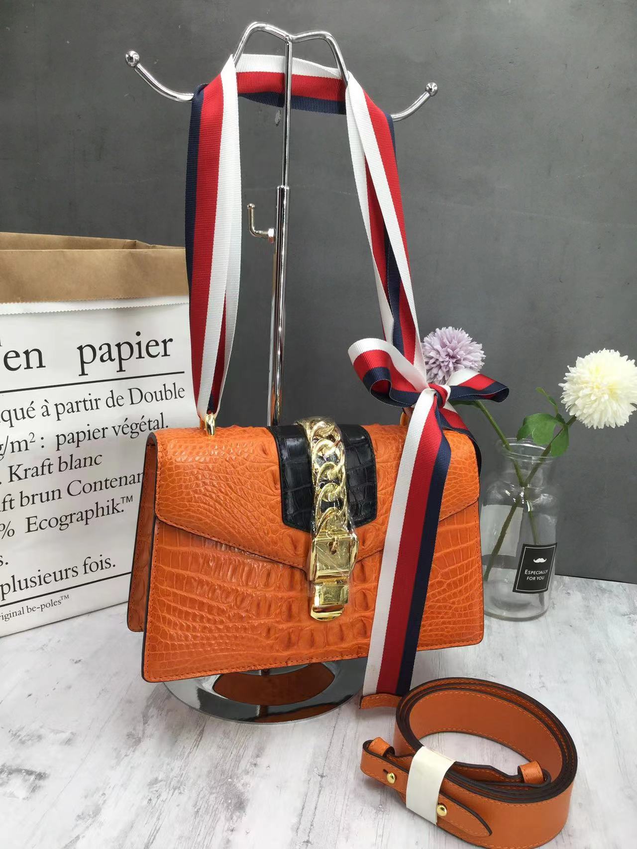 Alligator Back Bone Stylish Shoulder Bag (8 Colors)