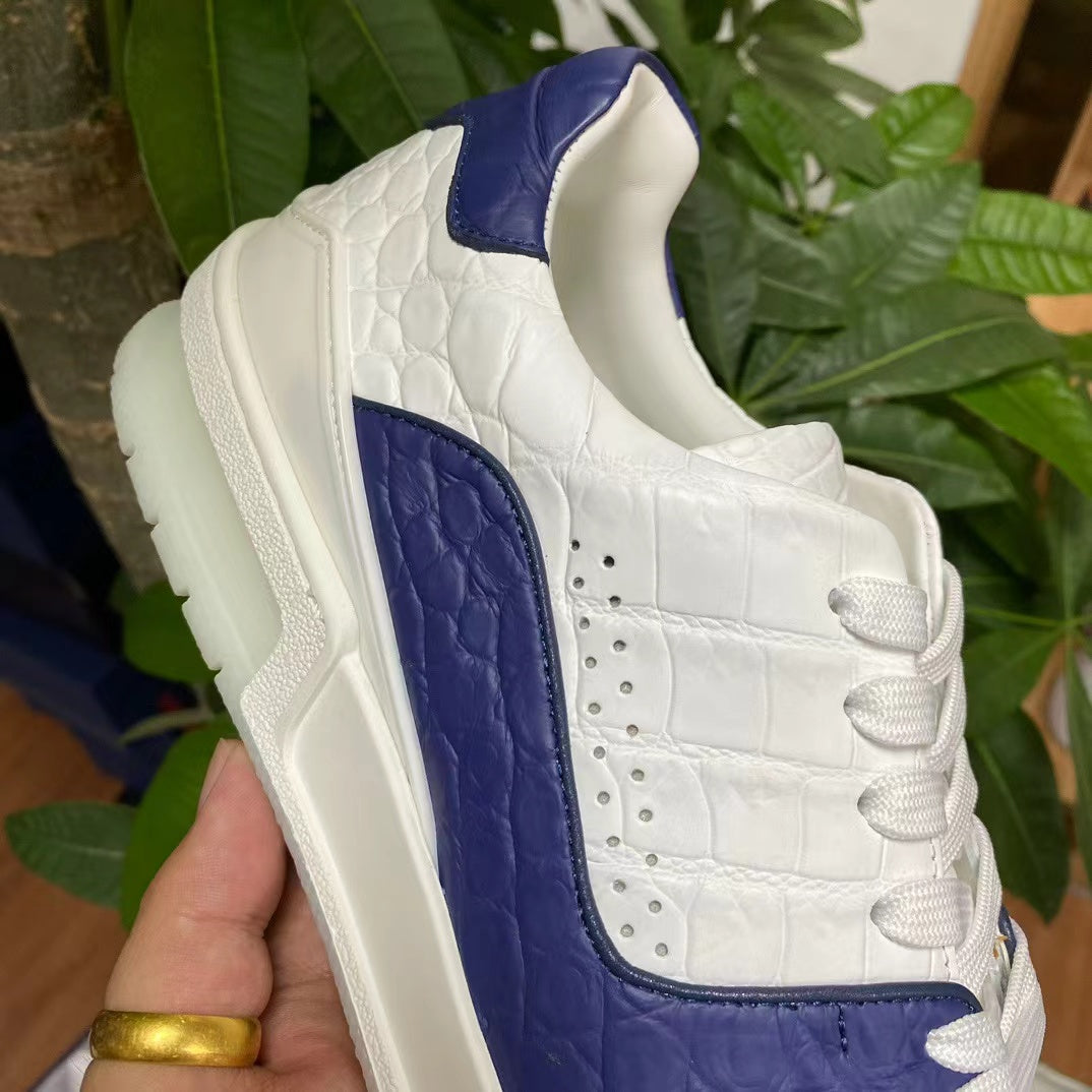 Alligator Belly Stylish Classic Two Tone Sneakers