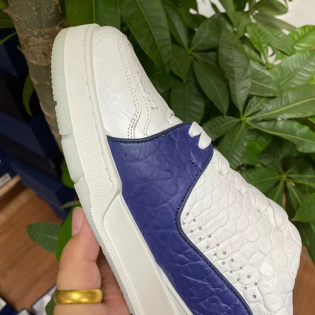Alligator Belly Stylish Classic Two Tone Sneakers