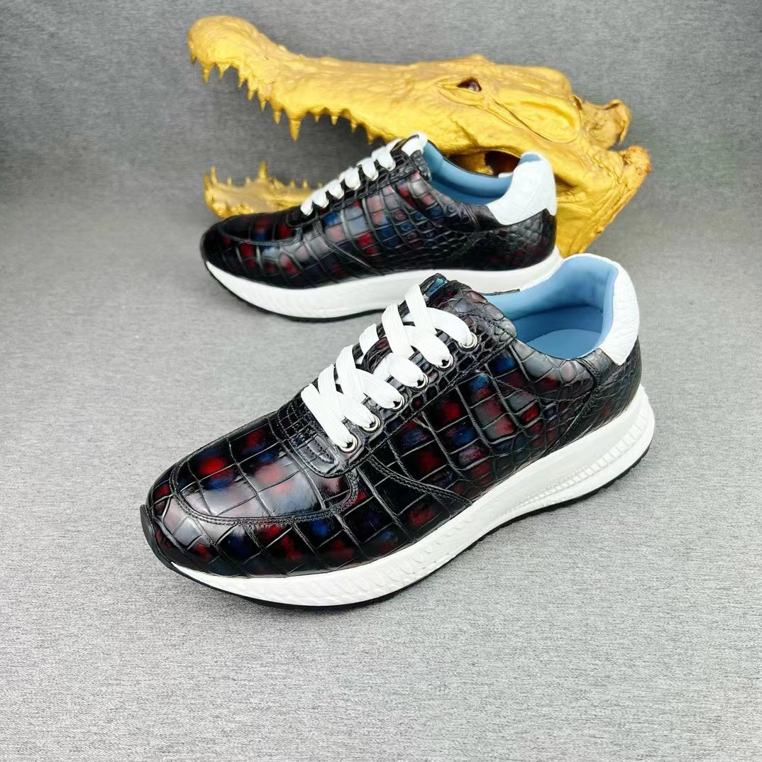 Alligator Belly Hand Brushing Light Soft Comfy Shoes
