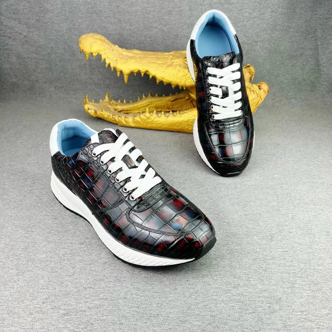 Alligator Belly Hand Brushing Light Soft Comfy Shoes