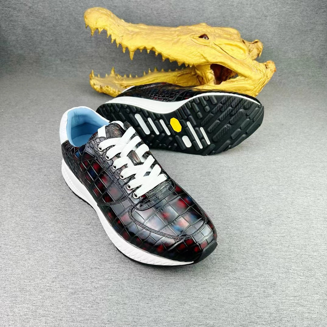 Alligator Belly Hand Brushing Light Soft Comfy Shoes
