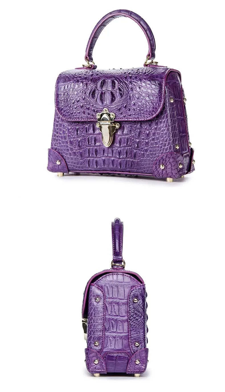Crocodile Genuine Leather Single Shoulder Bag Handbag
