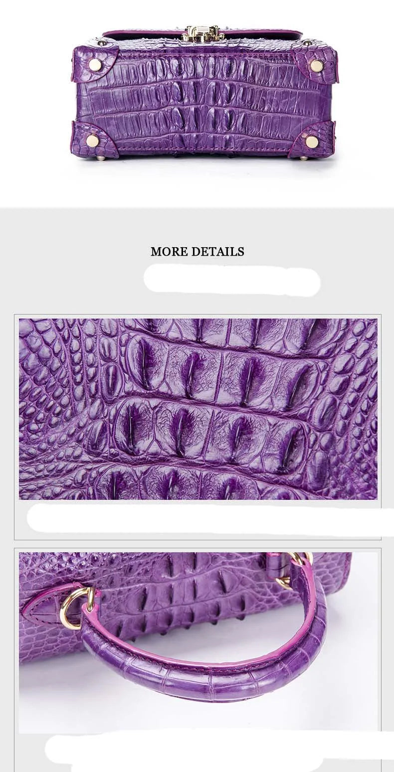 Crocodile Genuine Leather Single Shoulder Bag Handbag