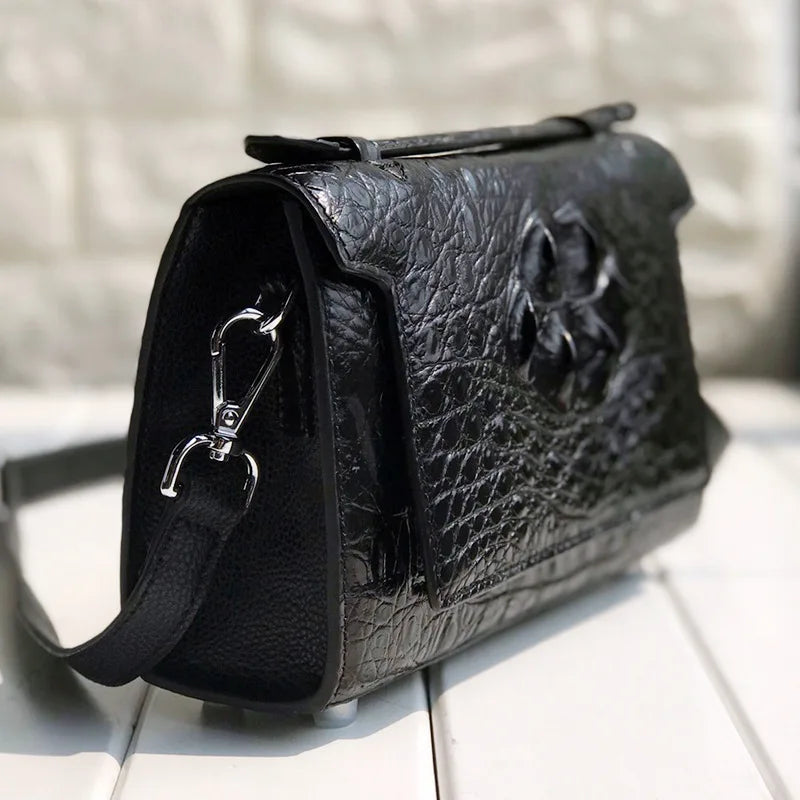 CROCODILE THAI LEATHER WOMEN HANDBAG CROSS-BODY BAG