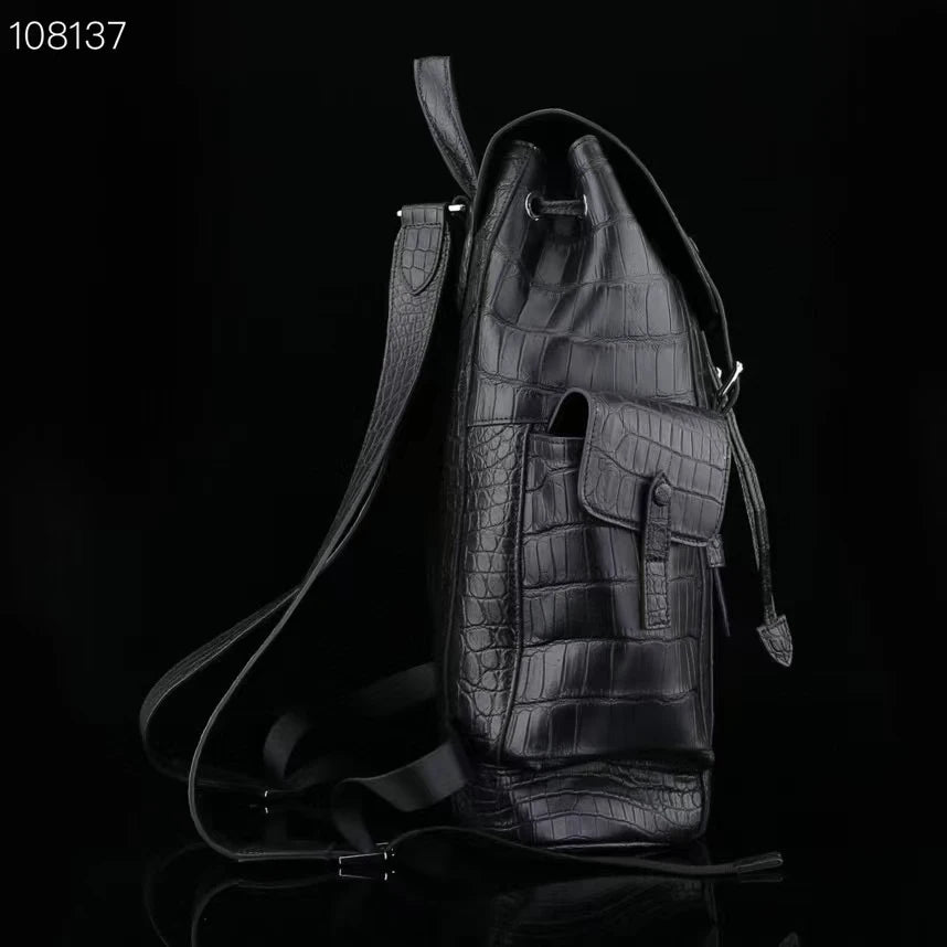 GENUINE CROCODILE LEATHER BACKPACK BIG SIZE
