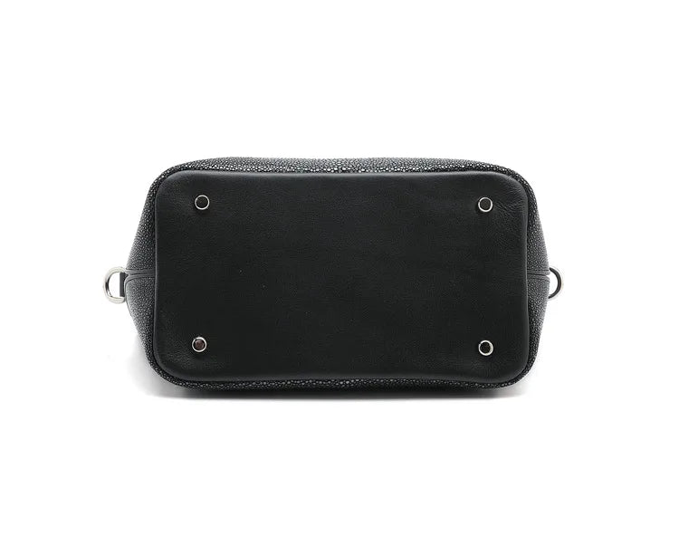 PEARL FISH SKIN SHOULDER HANDBAG