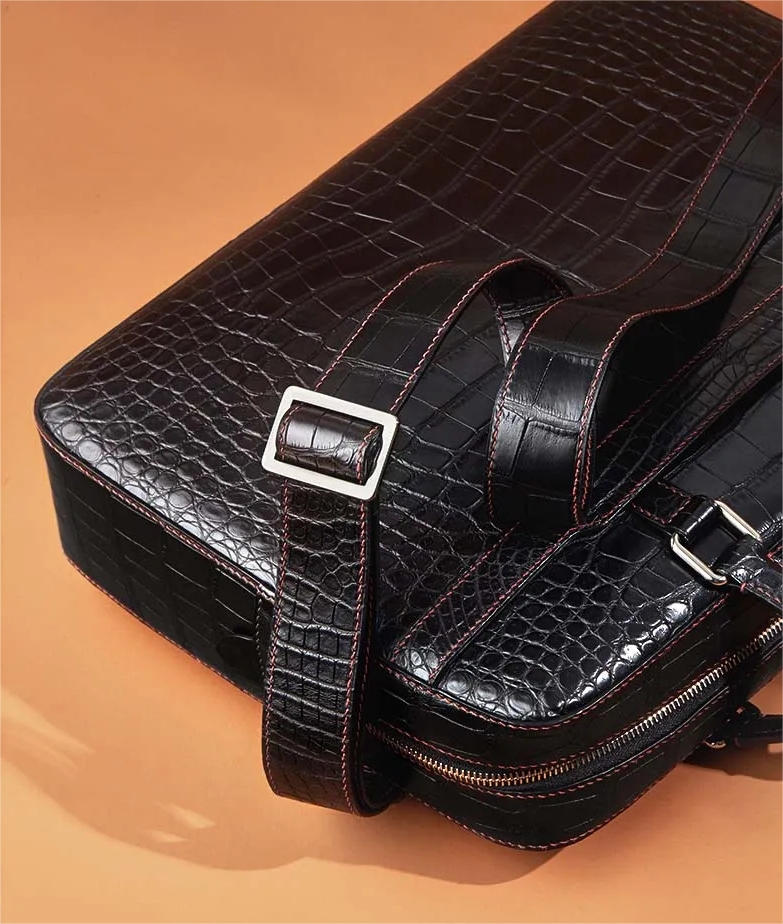 Crocodile Business Large Capacity Single Shoulder Bag