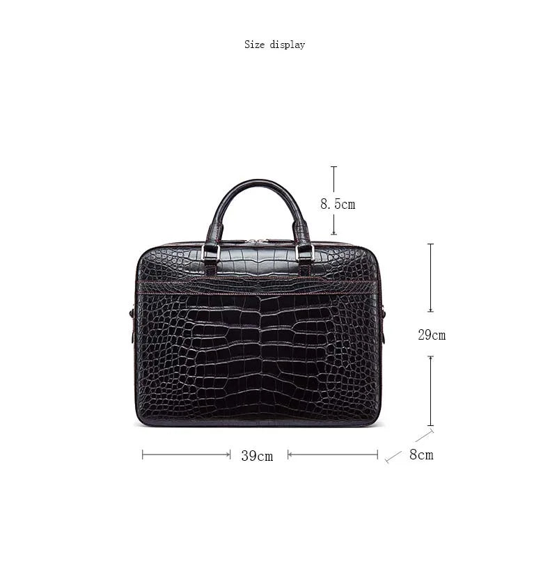 Crocodile Business Large Capacity Single Shoulder Bag