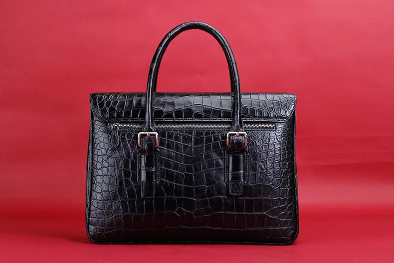 Crocodile Genuine Leather Men Briefcase Handbag