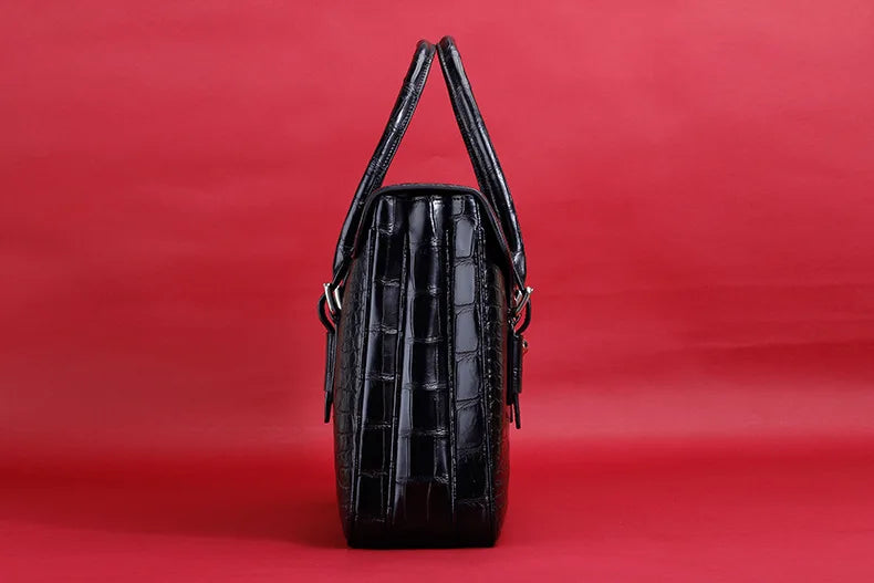 Crocodile Genuine Leather Men Briefcase Handbag