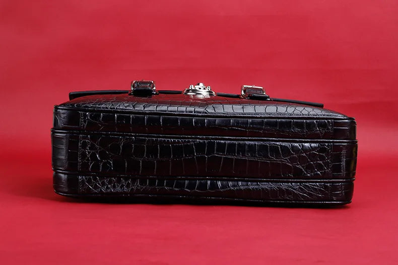 Crocodile Genuine Leather Men Briefcase Handbag
