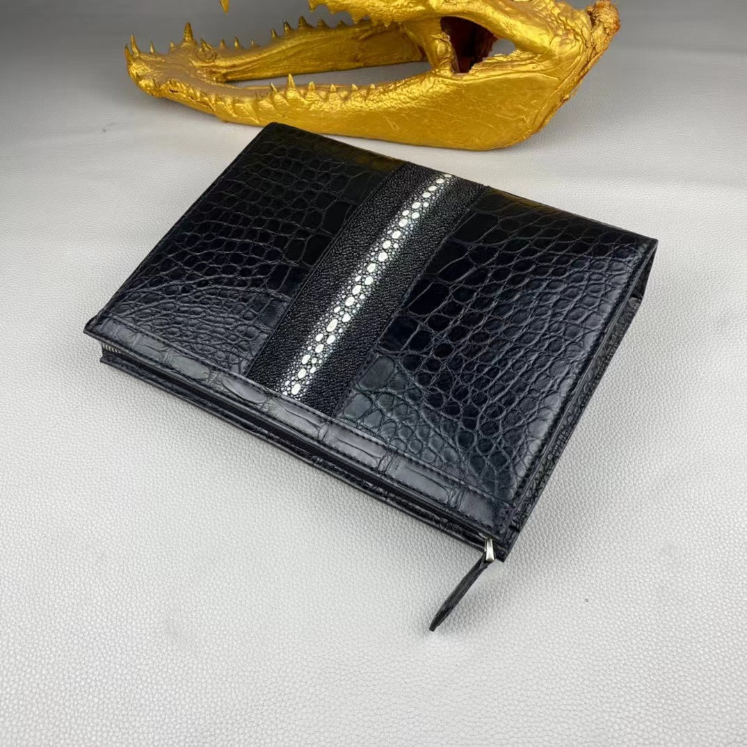 American Alligator & Pearl Fish Brief Case