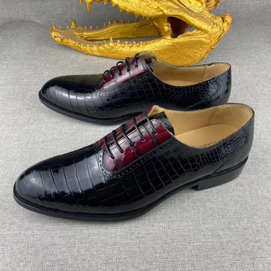 Crocodile Leather Oxford Shoes
