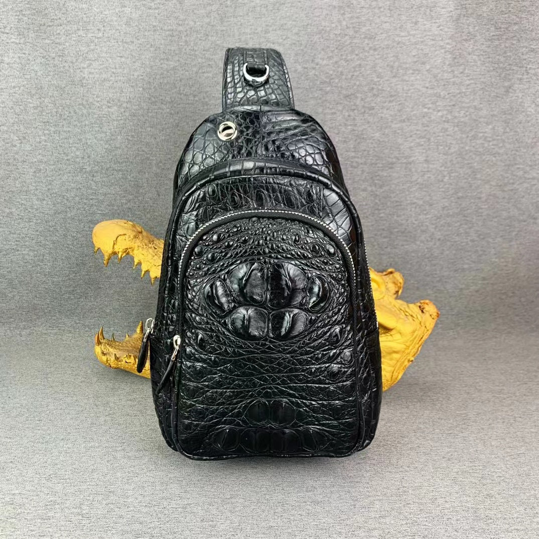 Crocodile Head Bone Chest Bag