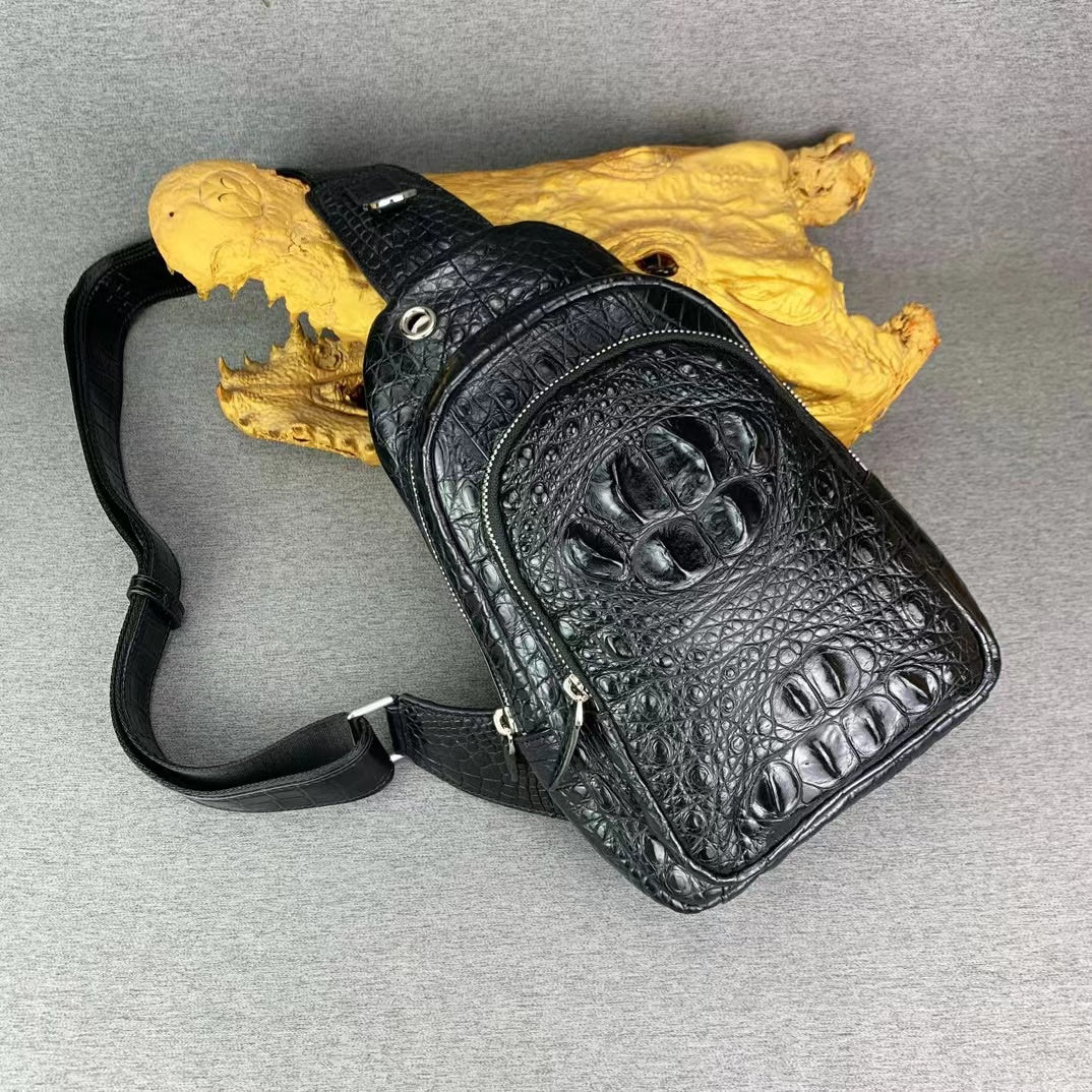 Crocodile Head Bone Chest Bag