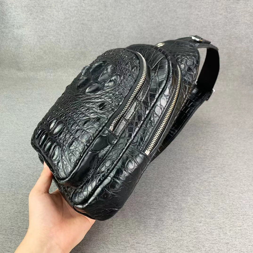 Crocodile Head Bone Chest Bag